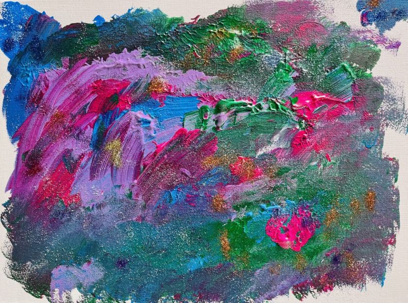 Baakenhafen inklusives Kunstprojekt - fertiges Bild - abstrakt und bunt