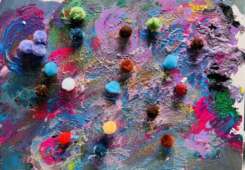 Baakenhafen inklusives Kunstprojekt - fertiges Bild - abstrakt und bunt
