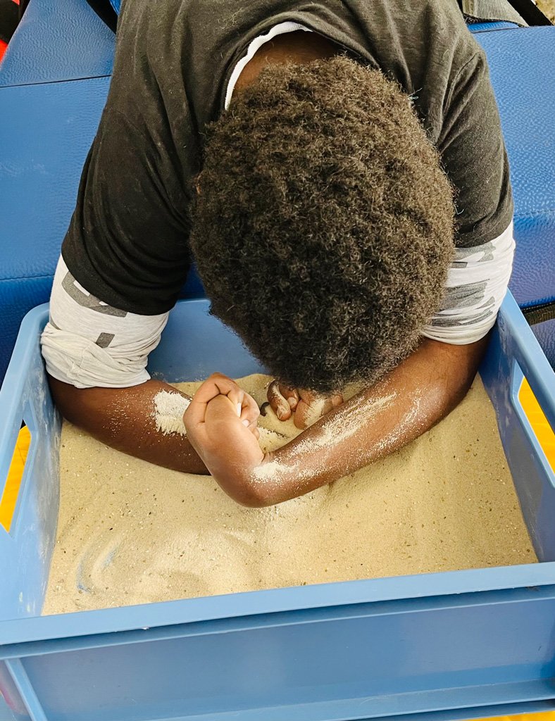 Fühlbild, Sand spüren